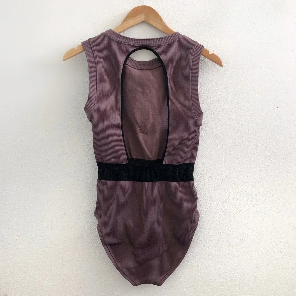 FREE PEOPLE Movement FreePeople Prajna Backless‎ Bodysuit Size Large